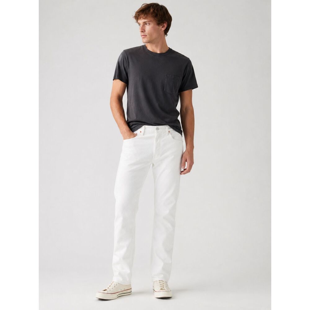 Levi's 501 Original Fit Jeans Mens 33x30 White Straight Leg Button Fly Cotton